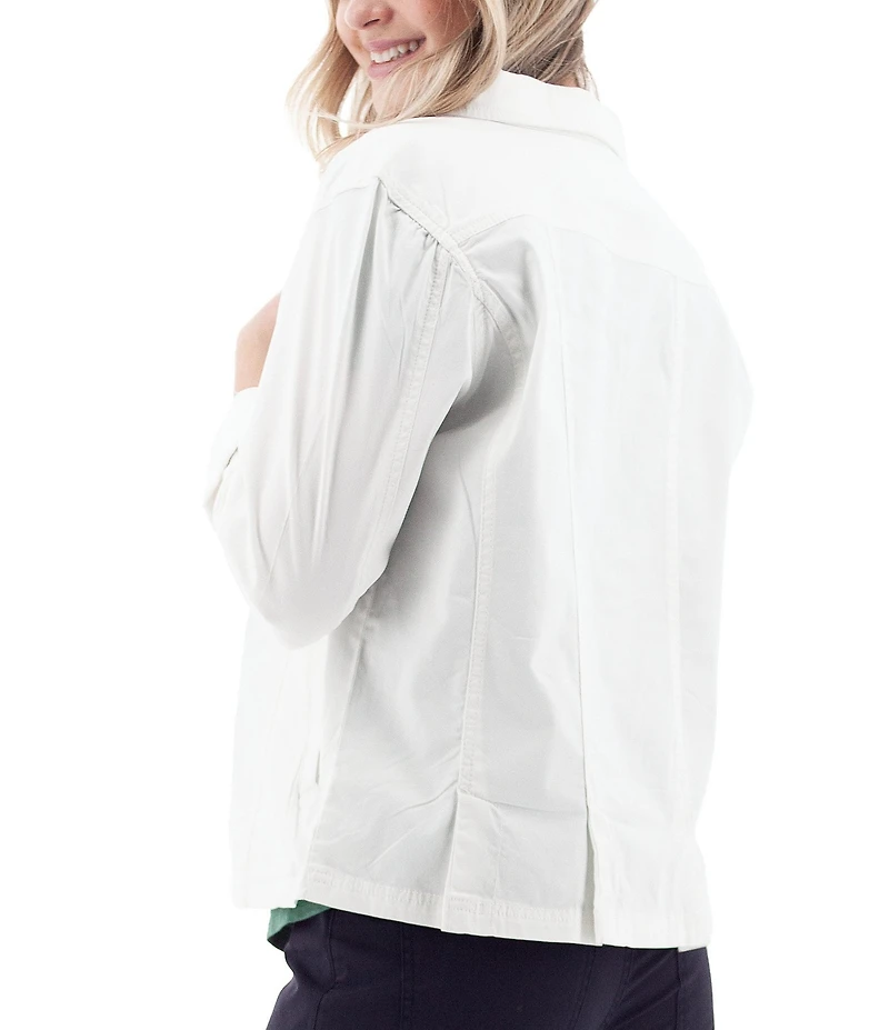 Aventura Arden V2 Point Collar Button Front Woven Twill Jacket