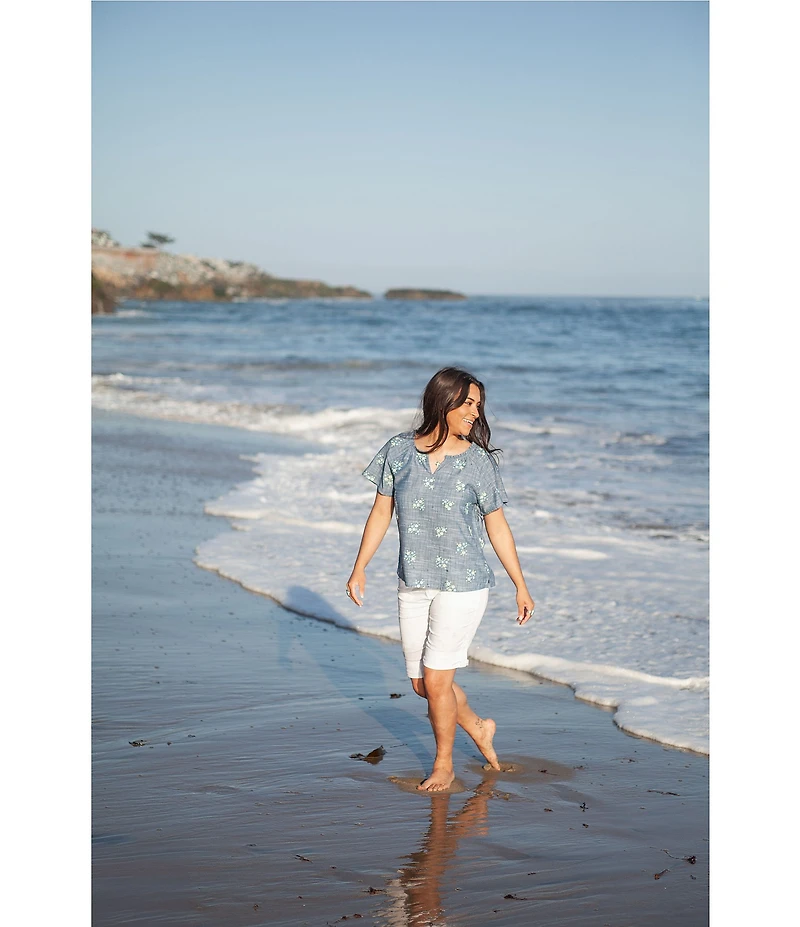 Aventura Arden V2 Organic Cotton Blend Twill Solid Bermuda Shorts