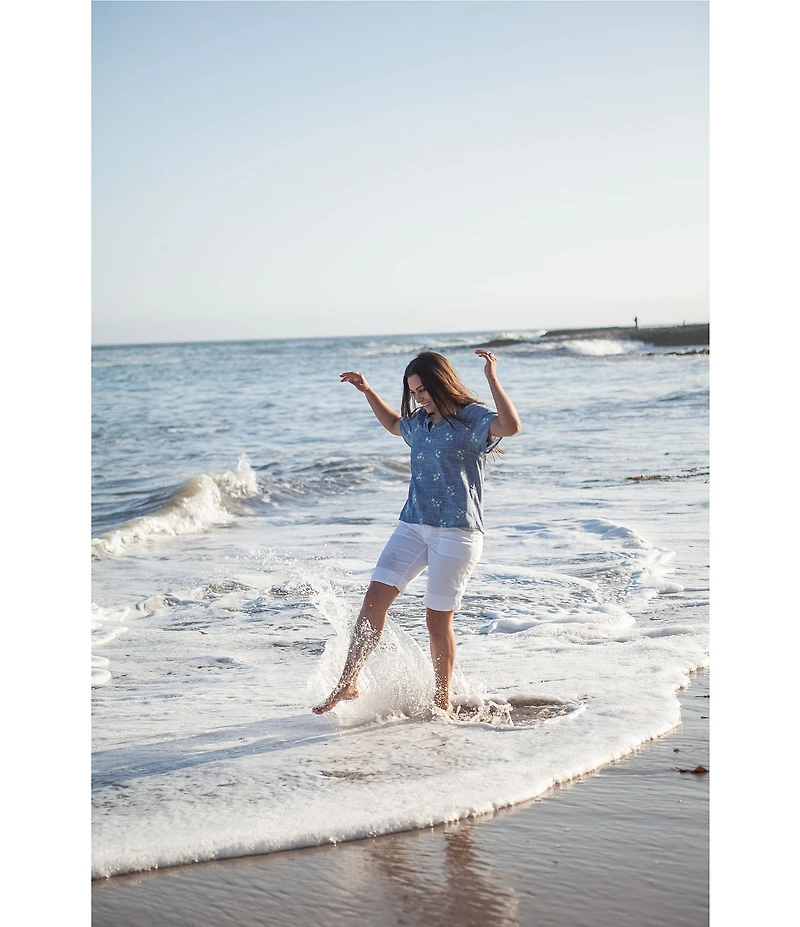 Aventura Arden V2 Organic Cotton Blend Twill Solid Bermuda Shorts