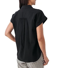 Aventura Beachcomber Texture Organic Cotton Short Sleeve Button Front Shirt