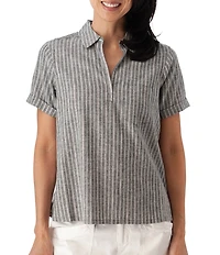Aventura Breezy Johnny Collar Popover Camp Shirt