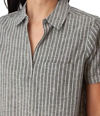 Aventura Breezy Johnny Collar Popover Camp Shirt