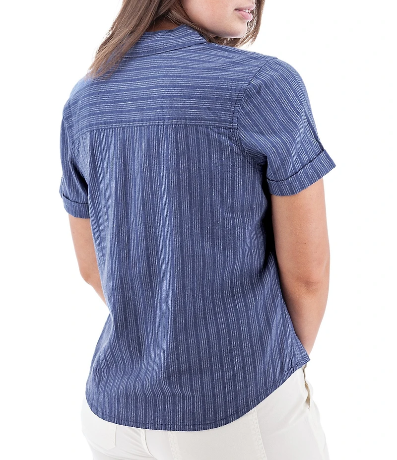 Aventura Breezy Johnny Collar Popover Camp Shirt