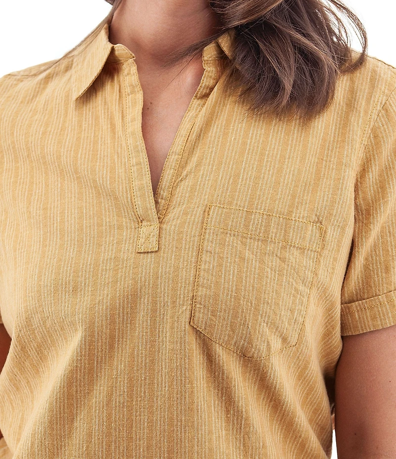 Aventura Breezy Johnny Collar Popover Camp Shirt