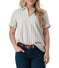 Aventura Breezy Johnny Collar Popover Camp Shirt