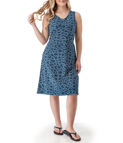 Aventura Cali Organic Cotton Scoop Neck Sleeveless Fit & Flare Dress