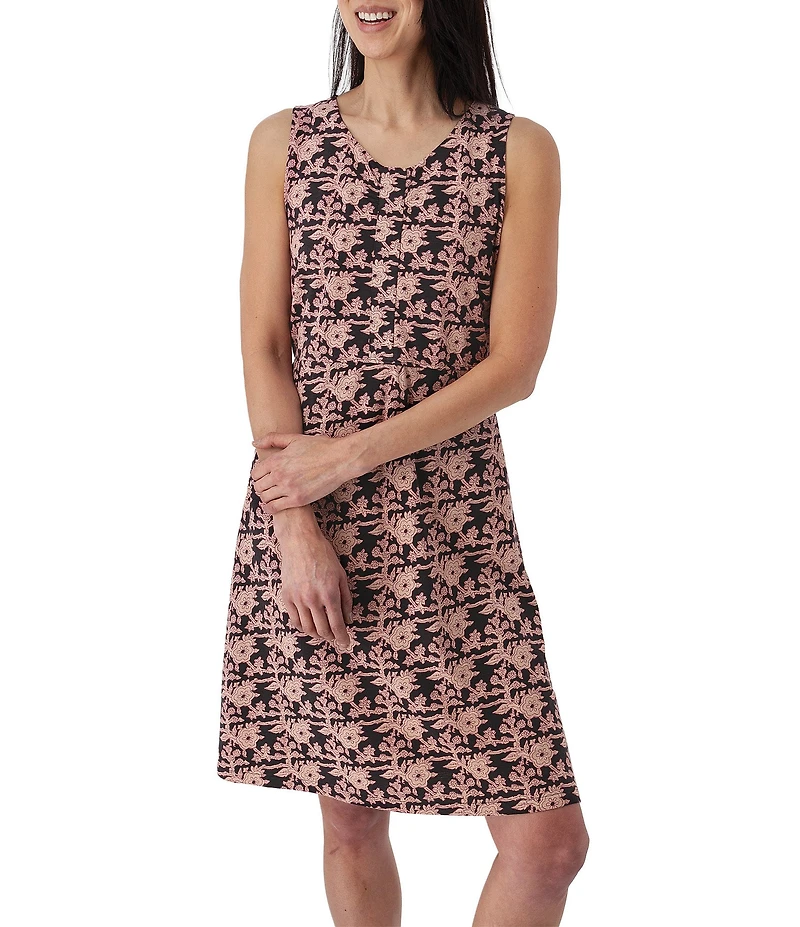 Aventura Cali Organic Cotton Scoop Neck Sleeveless Fit & Flare Dress