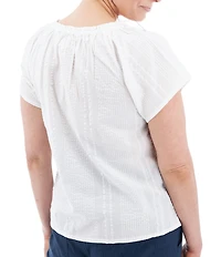 Aventura Colmar Split V Neckline Short Sleeve Blouse