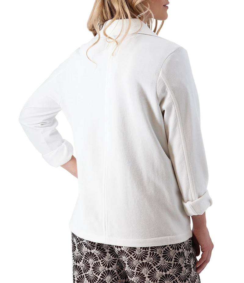 Aventura Delta Notch Lapel Button Front Blazer Jacket