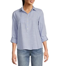 Aventura Devon Organic Cotton Collared Long Sleeve Top