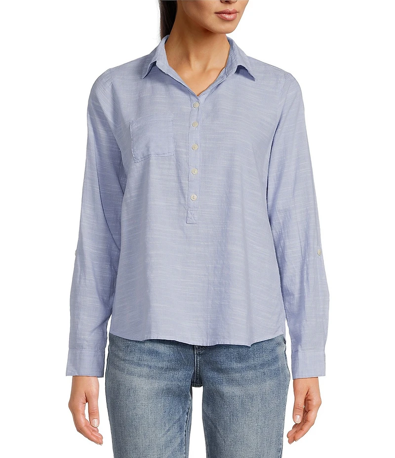 Aventura Devon Organic Cotton Collared Long Sleeve Top