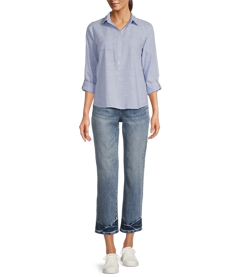 Aventura Devon Organic Cotton Collared Long Sleeve Top