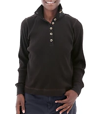 Aventura Grace Organic Cotton Stand Collar Long Sleeve Top