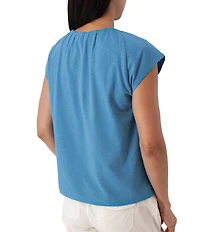 Aventura Isla Organic Cotton Blend Knit Jersey Raglan Sleeve Top