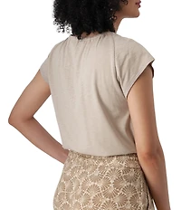 Aventura Isla Organic Cotton Blend Knit Jersey Raglan Sleeve Top