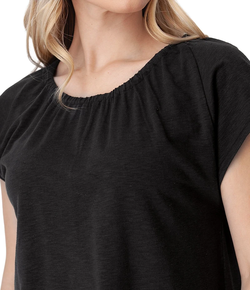 Aventura Isla Organic Cotton Blend Knit Jersey Raglan Sleeve Top