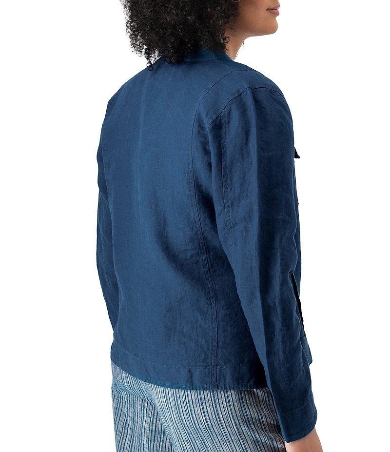Aventura Leni Linen Long Sleeve Button Front Jacket