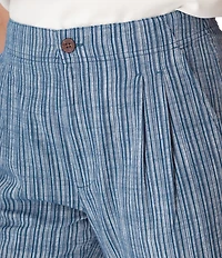 Aventura Leni Organic Cotton Stripe Print Wide Leg Ankle Pants