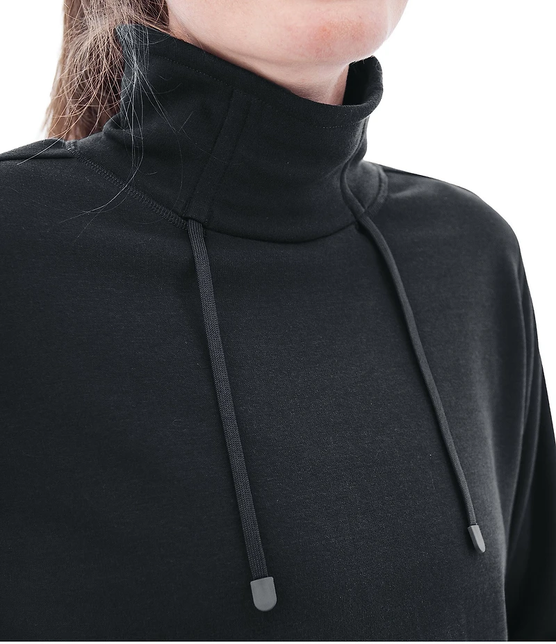 Aventura Long Sleeve Thumbholes Mock Neck Sustainable Fleece Dogwalker Top