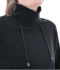 Aventura Long Sleeve Thumbholes Mock Neck Sustainable Fleece Dogwalker Top