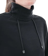 Aventura Long Sleeve Thumbholes Mock Neck Sustainable Fleece Dogwalker Top