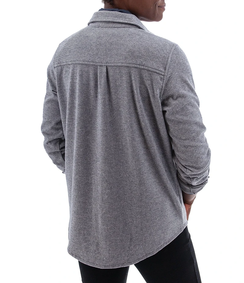 Aventura Luscious Solid Soft Fleece Point Collar Button Front Shirt