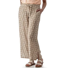 Aventura Sorrento Crepe Woven Wide Leg Crop Pants