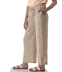 Aventura Sorrento Crepe Woven Wide Leg Crop Pants
