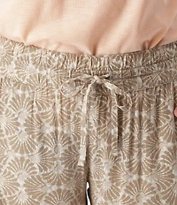 Aventura Sorrento Crepe Woven Wide Leg Crop Pants