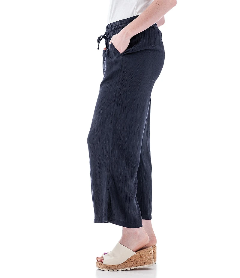 Aventura Sorrento Crepe Woven Wide Leg Crop Pants