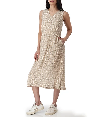 Aventura Sorrento Twist Crepe Double V-Neck Sleeveless Shift Dress