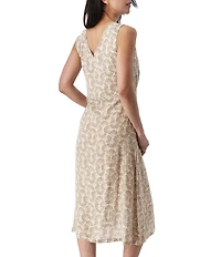 Aventura Sorrento Twist Crepe Double V-Neck Sleeveless Shift Dress