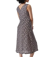 Aventura Sorrento Twist Crepe Double V-Neck Sleeveless Shift Dress