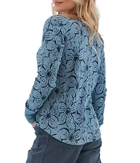 Aventura Sylvan Printed Long Sleeve Crew Neck Top