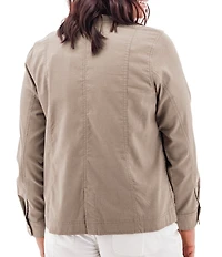 Aventura Temple Lightweight Utility Woven Button Front Jacket