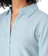 Aventura The Laken Organic Cotton Roll-Tab Sleeve Popover Top