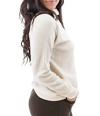 Aventura Tiffi Thermal Knit Cowl Neck Pullover