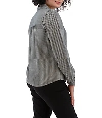 Aventura Woodland Woven Checked Print Point Collar Button Front Shirt