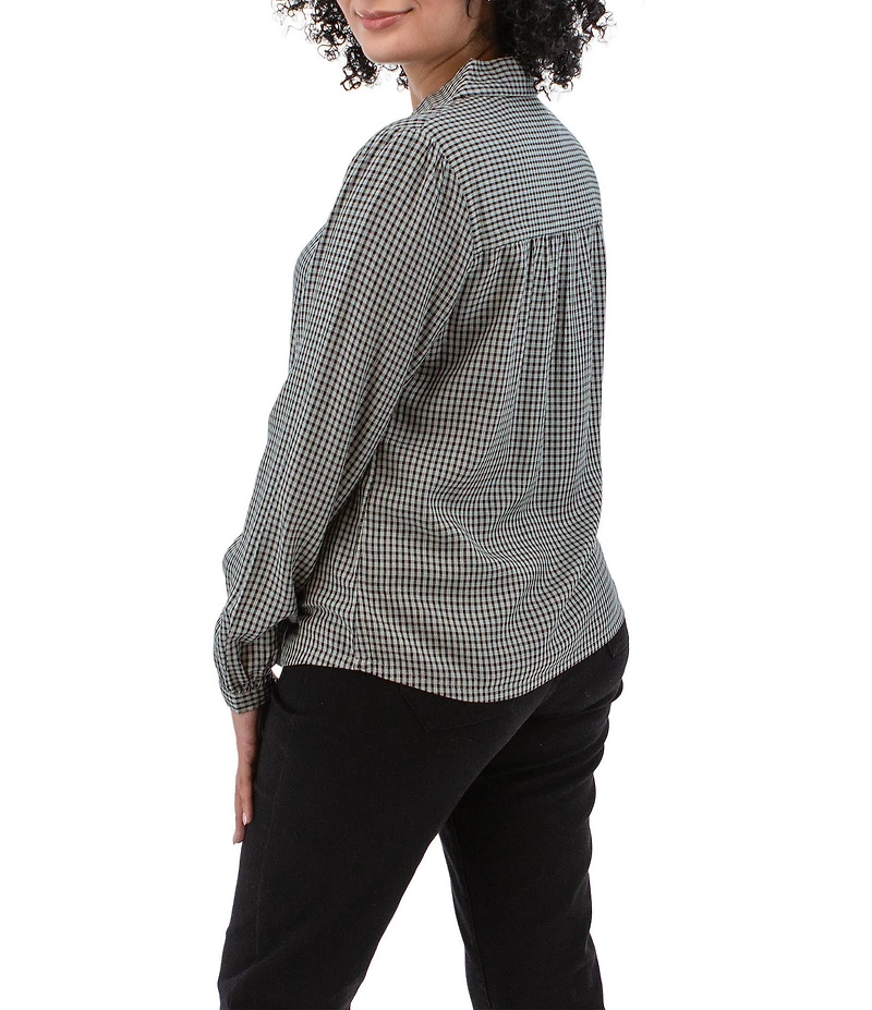 Aventura Woodland Woven Checked Print Point Collar Button Front Shirt