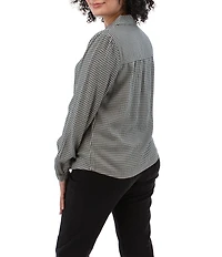 Aventura Woodland Woven Checked Print Point Collar Button Front Shirt