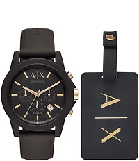 AX Armani Exchange Watch & Luggage Tag Gift Set