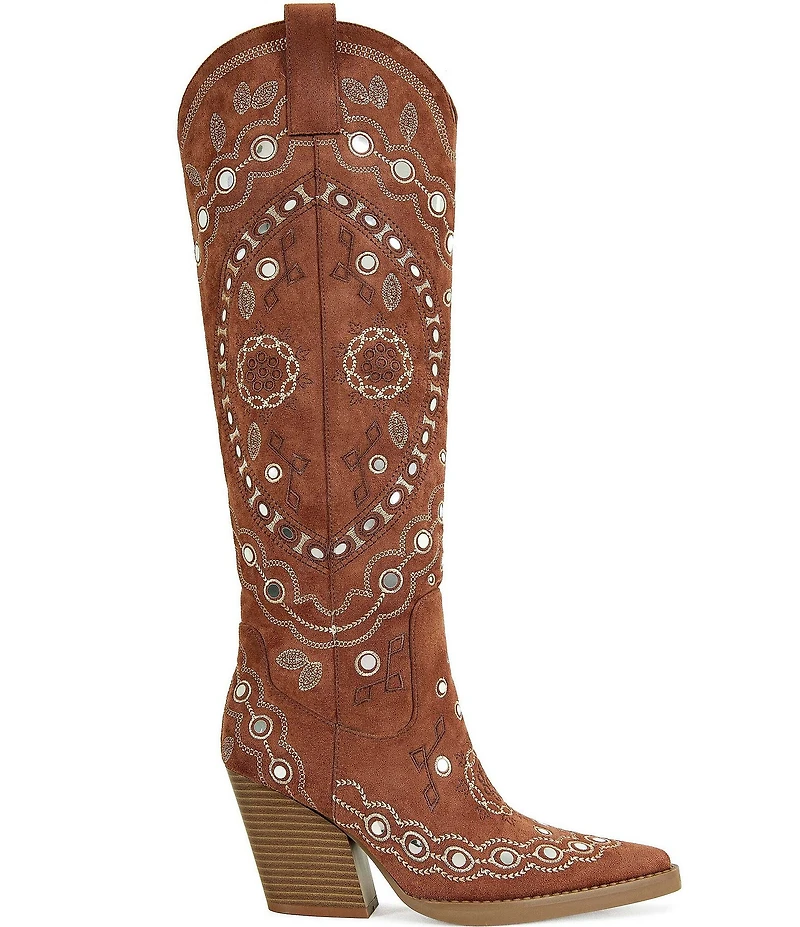 Azalea Wang Aamina Studded Tall Western Boots