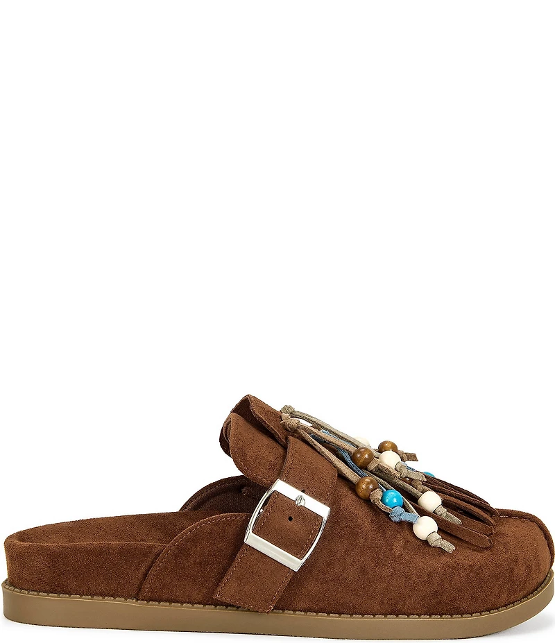 Azalea Wang Abeille Tassel Beaded Clogs