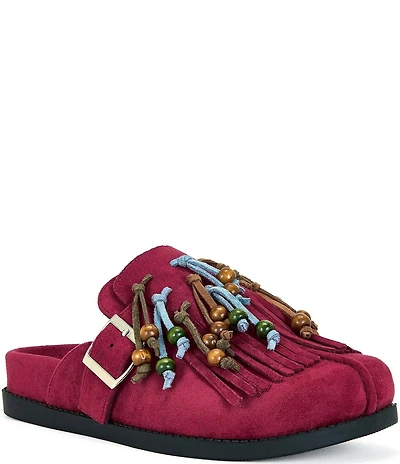 Azalea Wang Abeille Tassel Beaded Clogs