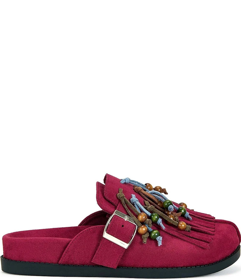 Azalea Wang Abeille Tassel Beaded Clogs