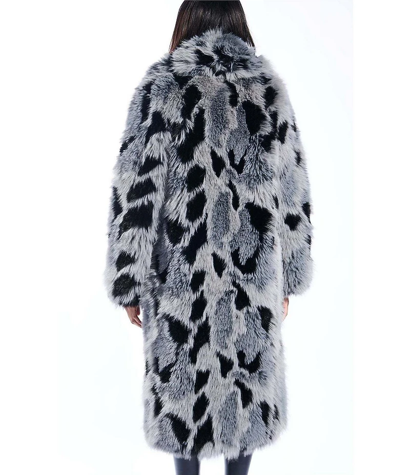 Azalea Wang Adria Faux Fur Oversize Shawl Collared Trench Coat