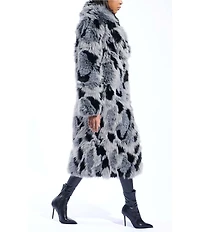 Azalea Wang Adria Faux Fur Oversize Shawl Collared Trench Coat