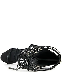 Azalea Wang Agathon Tall Shaft Lace Up Grommet Gladiator Sandals
