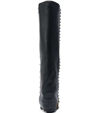 Azalea Wang Agustue Studded Foldover Tall Boots