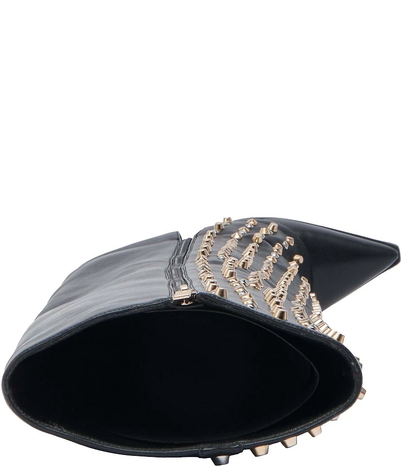 Azalea Wang Agustue Studded Foldover Tall Boots